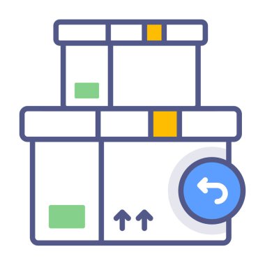 dönüş paketi Modern kavramlar tasarım, vektör illüstrasyonu
