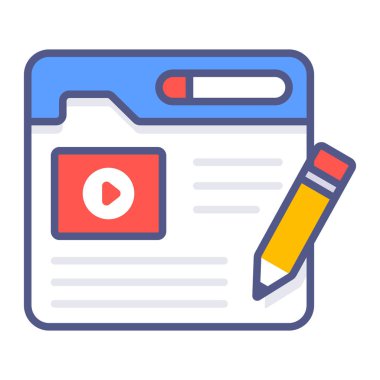 blog yazma Modern kavramlar tasarım, vektör illüstrasyonu