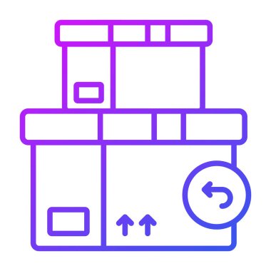 dönüş paketi Modern kavramlar tasarım, vektör illüstrasyonu