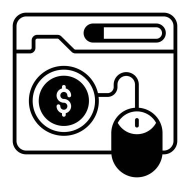 tıklama başına ödeme Modern kavramların tasarımı, vektör illüstrasyonu