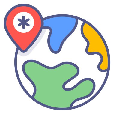 konum işareti Modern kavramlar tasarım, vektör illüstrasyonu