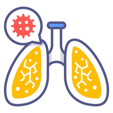 Akciğerler Modern kavramlar tasarım, vektör illüstrasyonu