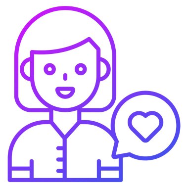 kız Modern kavramlar tasarım, vektör illüstrasyonu