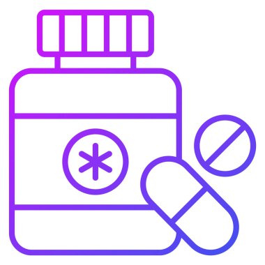 İlaç şişesi Modern kavramlar tasarım, vektör illüstrasyonu