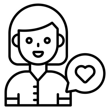 kız Modern kavramlar tasarım, vektör illüstrasyonu