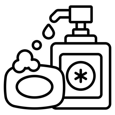 Hijyen ürünleri Modern kavramlar tasarım, vektör illüstrasyonu