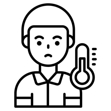 hasta kişi Modern kavramlar tasarım, vektör illüstrasyonu