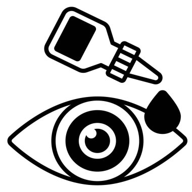 göz damlası Modern kavramlar tasarım, vektör illüstrasyonu