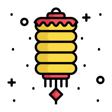 Modern tarzda Çin Feneri vektör tasarımı