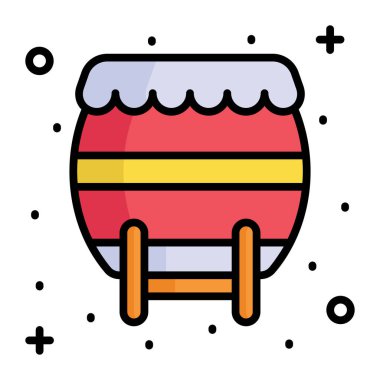 Modern ve moda tarzında müzikal davul vektör tasarımı