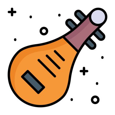 Müzik enstrümanı vektör tasarımı beyaz arkaplanda izole edildi