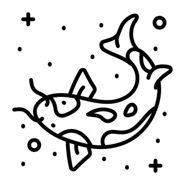 Modern tarzda sazan balığı vektör tasarımı