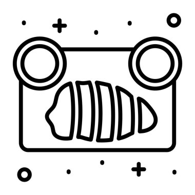 Tavuk katsu vektör simgesi, Asya yemeği