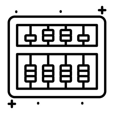 Abaküs 'ün Amazon vektör tasarımı, boncuk sayma ikonu