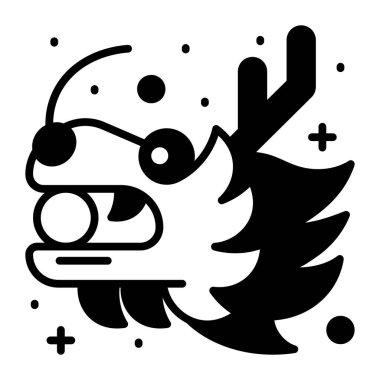 Çin sembolü ejderha güzel vektör tasarımı