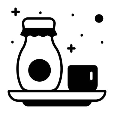 Modern ve modaya uygun sake vektör tasarımı simgesi