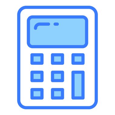 hesap makinesi vektör çizgisi simgesi, okul ve eğitim simgesi