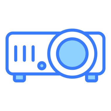 projektör vektör çizgisi simgesi, okul ve eğitim simgesi