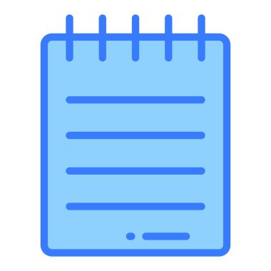 notepad vektör çizgisi simgesi, okul ve eğitim simgesi