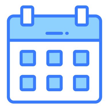 takvim vektör çizgisi simgesi, okul ve eğitim simgesi