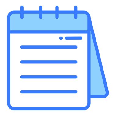 notepad vektör çizgisi simgesi, okul ve eğitim simgesi