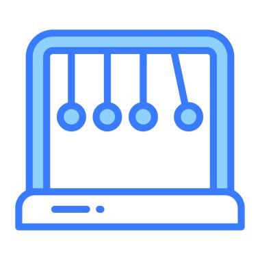 Sarkaç vektör çizgisi simgesi, okul ve eğitim simgesi