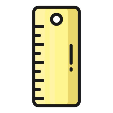 cetvel vektör düz simgesi, okul ve eğitim simgesi