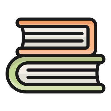 kitap vektörü düz simgesi, okul ve eğitim simgesi