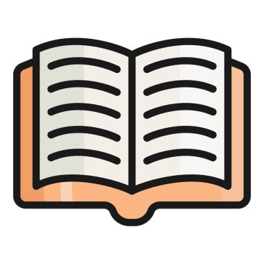 kitap vektörü düz simgesi, okul ve eğitim simgesi