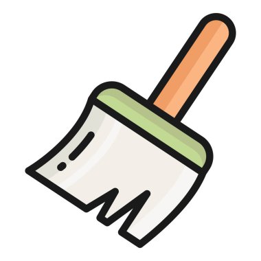 fırça vektörü düz simgesi, okul ve eğitim simgesi