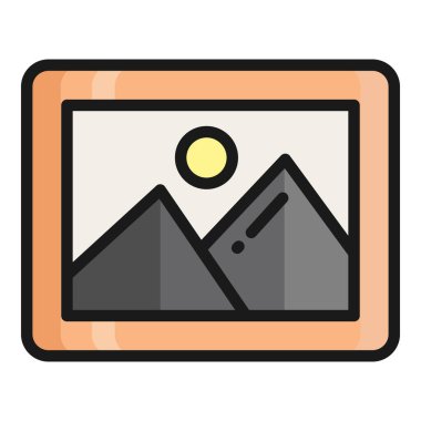 resim vektörü düz simgesi, okul ve eğitim simgesi