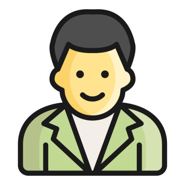 Profesör Vektör Daire simgesi, okul ve eğitim simgesi