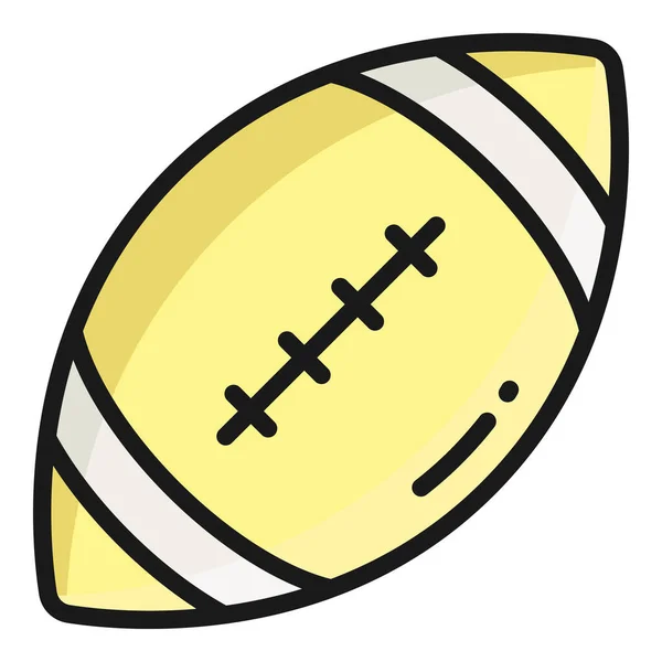 Rugby Vector Flat Icon School Education Icon — Vettoriale Stock