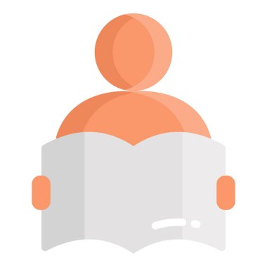 öğrenci vektörü düz simgesi, okul ve eğitim simgesi