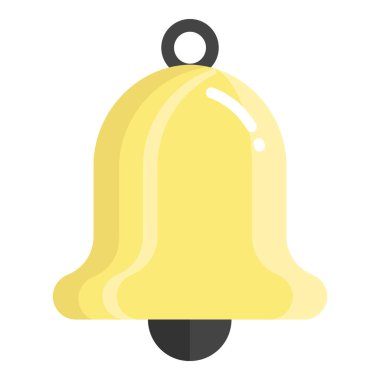 Çan vektörü düz simgesi, okul ve eğitim simgesi