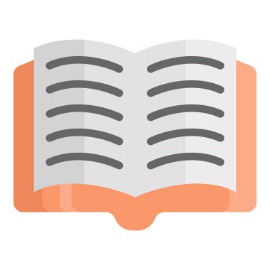 kitap vektörü düz simgesi, okul ve eğitim simgesi