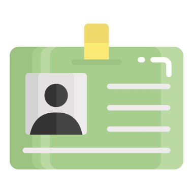 Öğrenci kartı vektör düz simgesi, okul ve eğitim simgesi