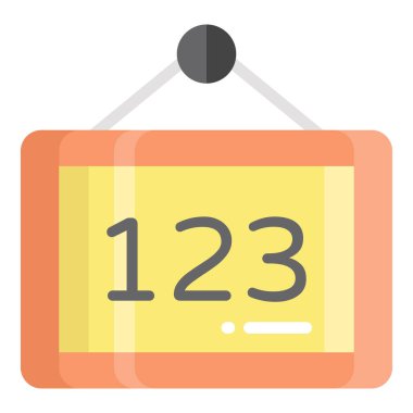 tahta vektörü düz simgesi, okul ve eğitim simgesi