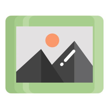 resim vektörü düz simgesi, okul ve eğitim simgesi