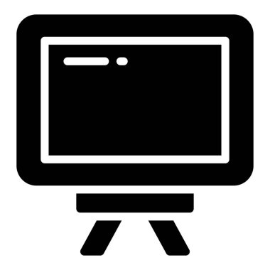 sunum tahtası vektör simgesi, okul ve eğitim simgesi