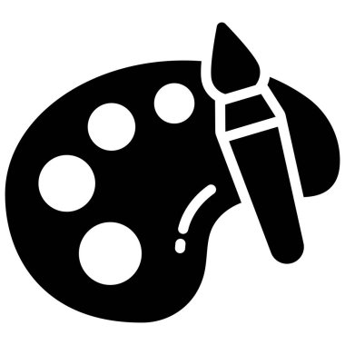 boya palet vektör simgesi, okul ve eğitim simgesi