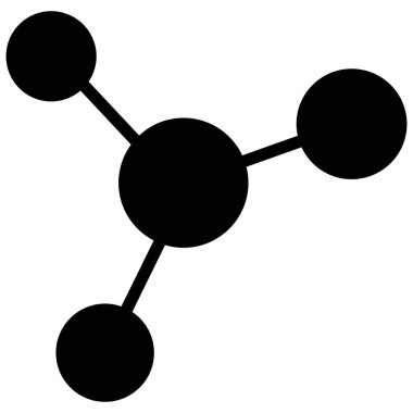 Molekül vektör simgesi, okul ve eğitim simgesi