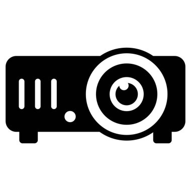 projektör vektör simgesi, okul ve eğitim simgesi