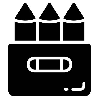 renk kalem vektör simgesi, okul ve eğitim simgesi