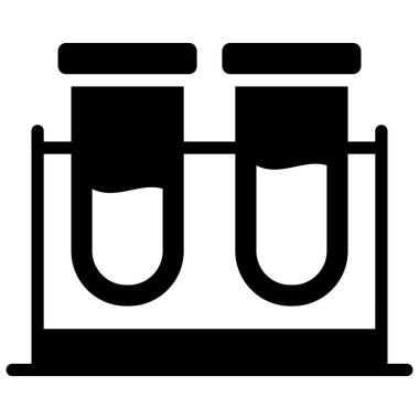 test tüpleri vektör simgesi, okul ve eğitim simgesi