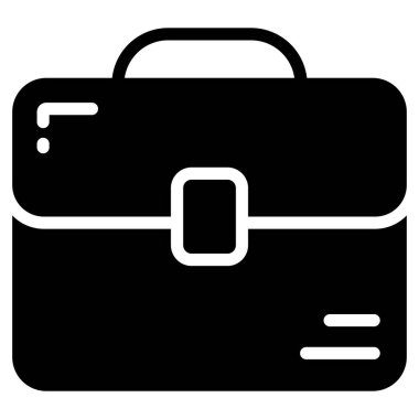 evrak çantası vektör simgesi, okul ve eğitim simgesi