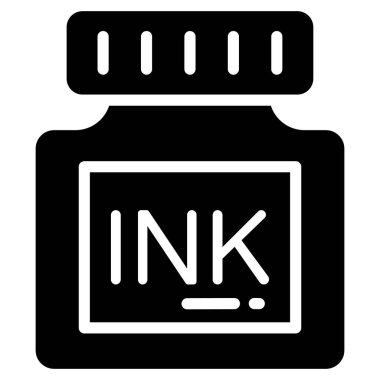 mürekkep kabuğu vektör simgesi, okul ve eğitim simgesi