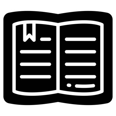 kitap okuma vektörü sembol, okul ve eğitim simgesi