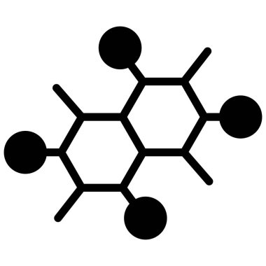 Molekül vektör simgesi, okul ve eğitim simgesi
