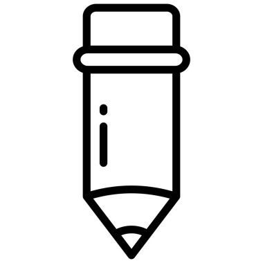 Kalem vektör satırı simgesi, okul ve eğitim simgesi